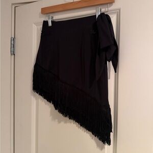 Jo and Jax Jenna Johnson Black Fringe Ballroom Skirt Size XS